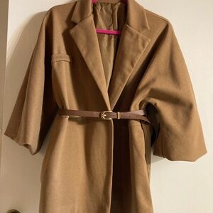 Stylish Italian Brown Belted short Coat size S
